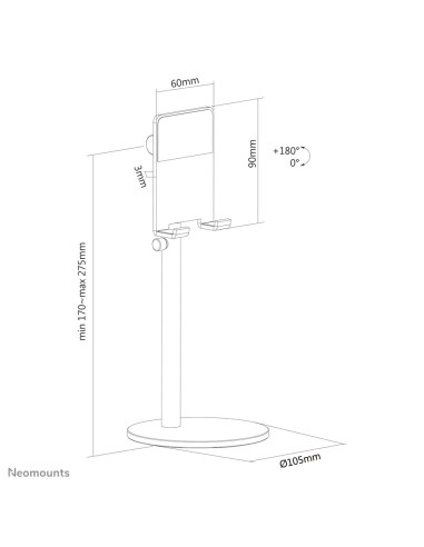 Akcesoria Mobilne Stand Silver Ds10-200Sl1 Newstar