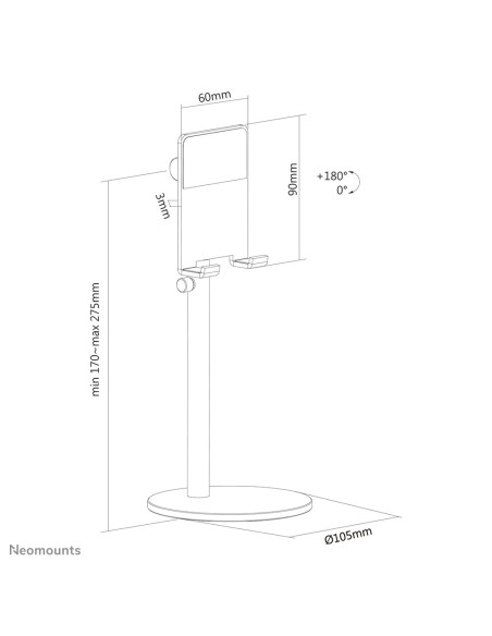 Akcesoria Mobilne Stand Silver Ds10-200Sl1 Newstar