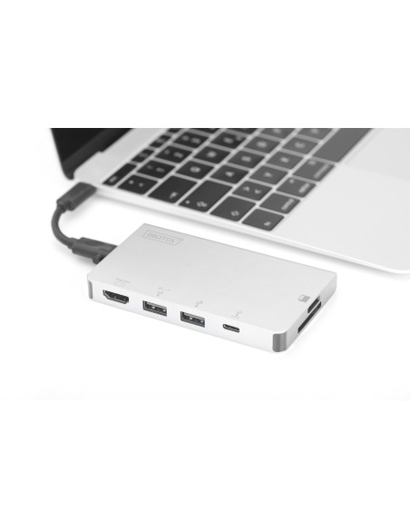 Digitus Wieloportowa Podróżna Stacja Dokująca Usb Type-C™, 6 Portów