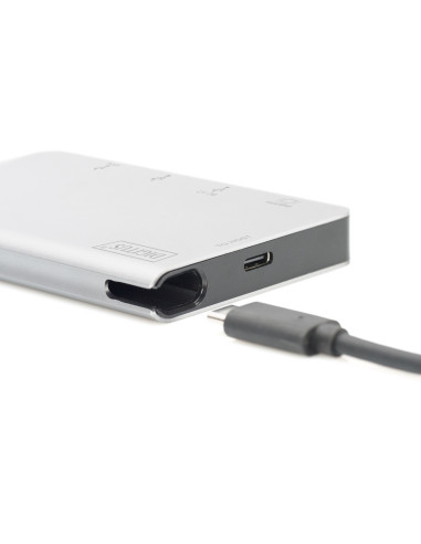 Digitus Wieloportowa Podróżna Stacja Dokująca Usb Type-C™, 6 Portów