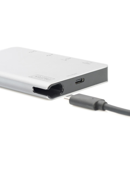 Digitus Wieloportowa Podróżna Stacja Dokująca Usb Type-C™, 6 Portów