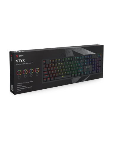 Savio Klawiatura Mechaniczna Styx Outemu Blue, Hot Swap, Rgb