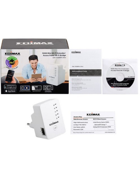 Edimax Ew-7438Rpn Mini 300 Mbit/S Biały