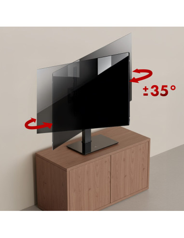 Maclean Uniwersalny Stojak Do Tv, Na Szafkę Rtv, Podstawka, Max. 40Kg, Max. Vesa 400X400, Regulacja Wysokości I Kąta Mc-1240