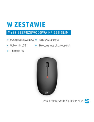 Hp Mysz 235 Slim Bezprzewodowa 4E407Ut