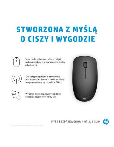 Hp Mysz 235 Slim Bezprzewodowa 4E407Ut