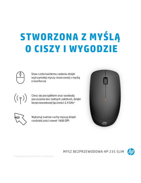 Hp Mysz 235 Slim Bezprzewodowa 4E407Ut