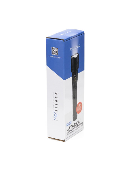 Montis Taktyczna Ręczna Latarka Akumulatorowa Led, Zoom 10W Mt160