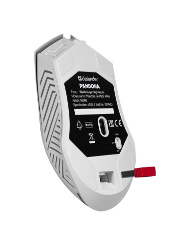 Defender Mysz Bezprzewodowa Pandora Gm-502 Rf 3200Dpi 7P Biała 52502