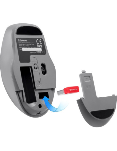 Defender Mysz Bezprzewodowa Feam Mm-296 Rf Silent Click Mietowa 52294