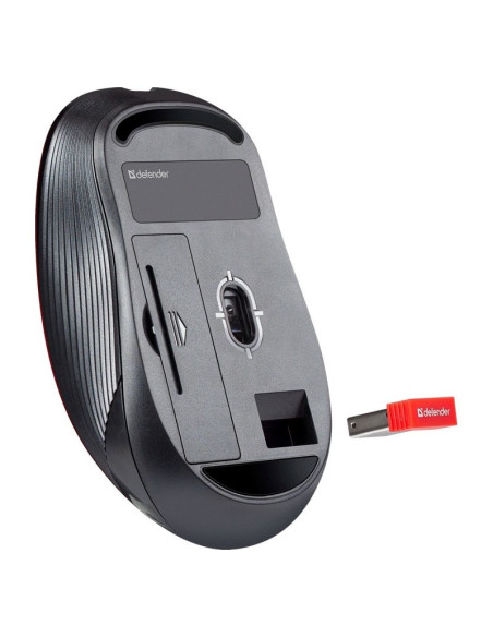 Defender Mysz Bezprzewodowa Gassa Mm-105 Rf Silent Click Czerwona 52103