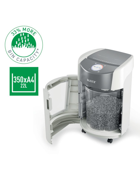 Niszczarka Leitz Iq Optimax Small Office 350, 22L, P5, 8 Kartek, Automatyczny Start/Stop, Funkcja Cofania, Obrotowy Pojemnik - 3