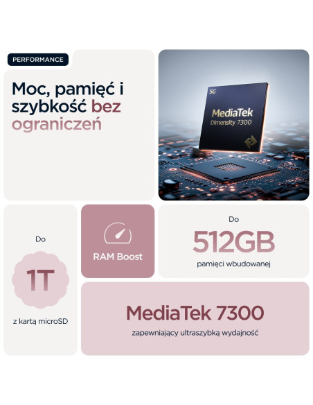 Telefon Motorola Edge 60 Fusion 5G 8Ram 256Gb Różowy