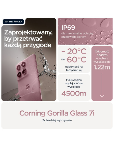 Telefon Motorola Edge 60 Fusion 5G 8Ram 256Gb Różowy