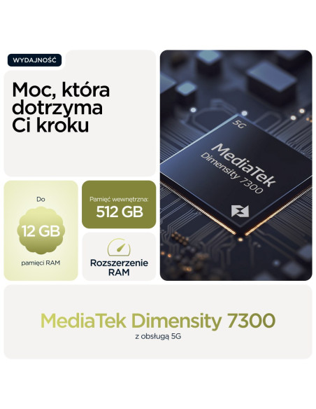 Telefon Motorola Moto G86 5G, 16,9 Cm (6.67"), 8 Gb Ram, 256 Gb Pamięci, Aparat 50 Mp, Android 15, Kolor Zielony