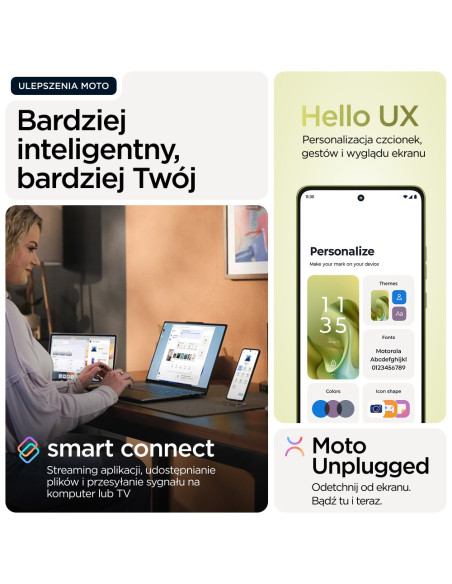 Telefon Motorola Moto G86 5G, 16,9 Cm (6.67"), 8 Gb Ram, 256 Gb Pamięci, Aparat 50 Mp, Android 15, Kolor Zielony