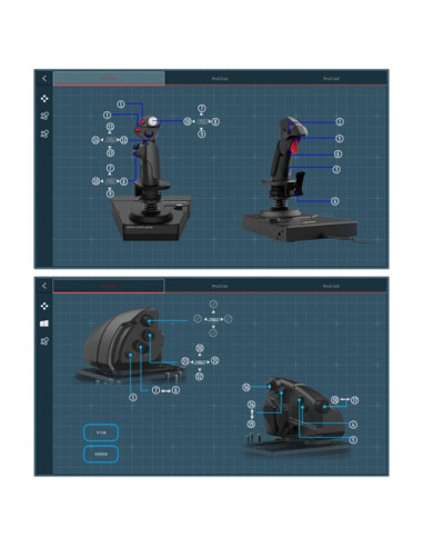 Hori - Hotas Flight Control System & Mount For Pc (Windows 11/10) High-End Flight Stick & Throttle For Pc Flight Sims