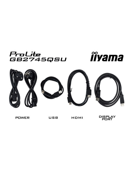 Iiyama G-Master Gb2745Qsu-B2 Monitor Komputerowy 68,6 Cm (27") 2560 X 1440 Px Wide Quad Hd Led Czarny