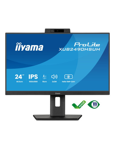Monitor Iiyama Tft Xub2490Hsuh Ips 24''//Hdmi/Dp/Usb/Webcam/Hoev - Płaski Ekran - 60,5 Cm