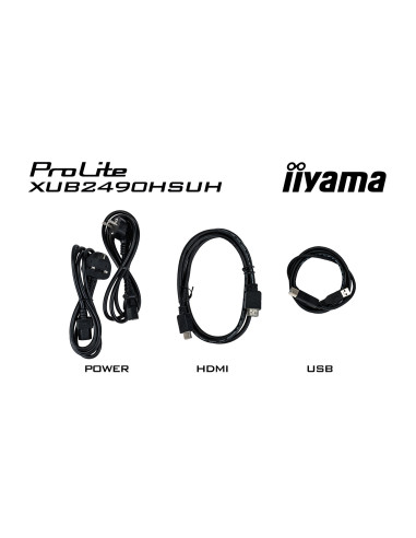 Monitor Iiyama Tft Xub2490Hsuh Ips 24''//Hdmi/Dp/Usb/Webcam/Hoev - Płaski Ekran - 60,5 Cm