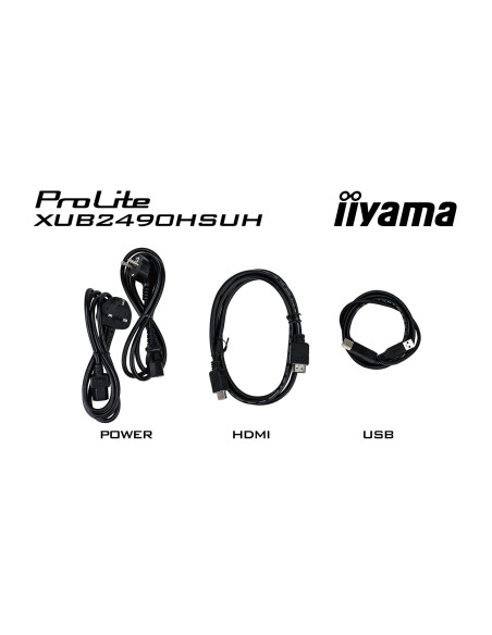 Monitor Iiyama Tft Xub2490Hsuh Ips 24''//Hdmi/Dp/Usb/Webcam/Hoev - Płaski Ekran - 60,5 Cm