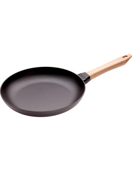 Patelnia Żeliwna Z Drewnianym Uchwytem Staub 40511-953-0 - 28 Cm