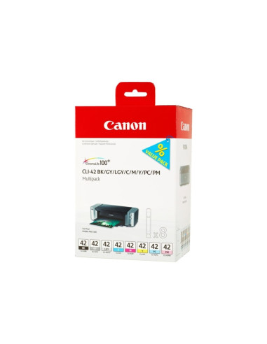 Canon 6384B010 Nabój Z Tuszem 8 Szt. Oryginalny Standardowa Wydajność Czarny, Cyjan, Szary, Jasny Szary, Purpurowy, Cyan Fotogra