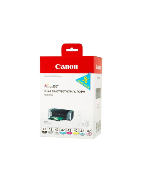 Canon 6384B010 Nabój Z Tuszem 8 Szt. Oryginalny Standardowa Wydajność Czarny, Cyjan, Szary, Jasny Szary, Purpurowy, Cyan Fotogra