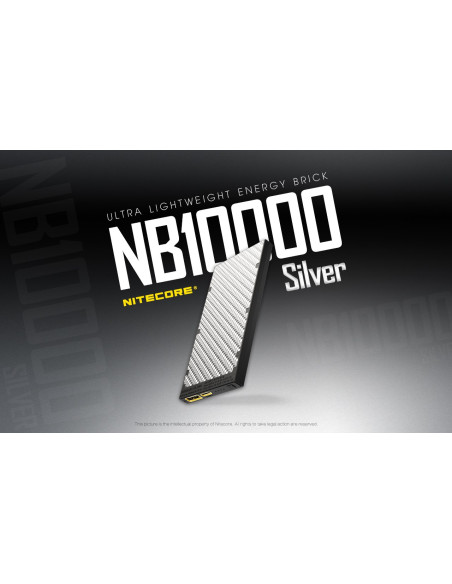 Nitecore Nb10000 Silver Litowo-Jonowa (Li-Ion) 10000 Mah Srebrny