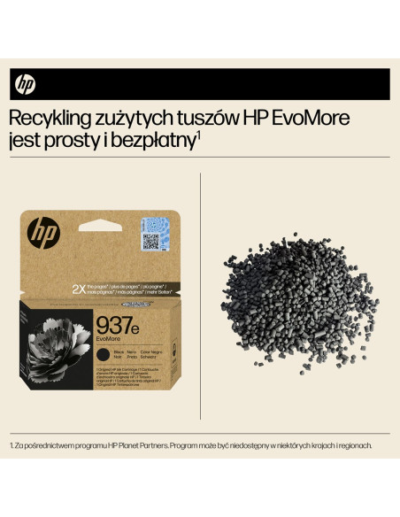 Hp Oryginalny Czarny Tusz 937E Evomore