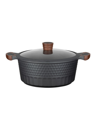 Resto Kitchenware Capella 6,6 L Okrągły Czarny, Drewno
