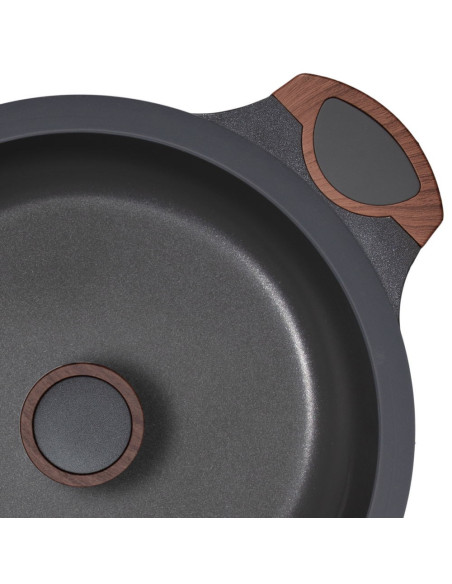 Resto Kitchenware Capella 6,6 L Okrągły Czarny, Drewno
