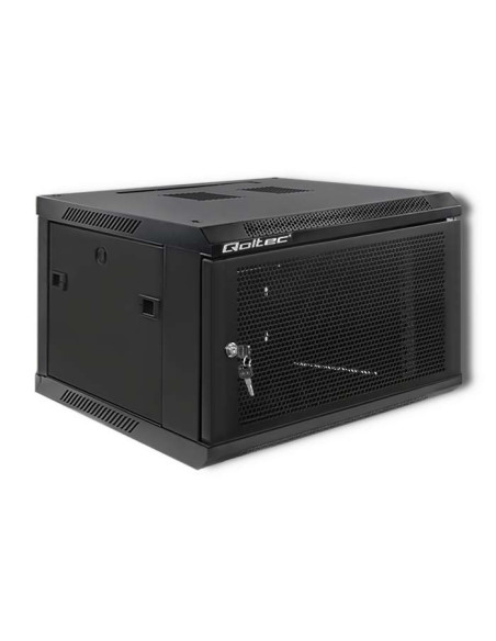 Qoltec Szafa Rack 19" | 6U | 600 X 370 X 600 | Perforowane Drzwi | Wisząca