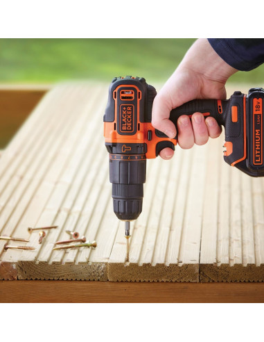 Black & Decker Bdchd18Kb-Qw Wiertło Czarny, Pomarańczowy