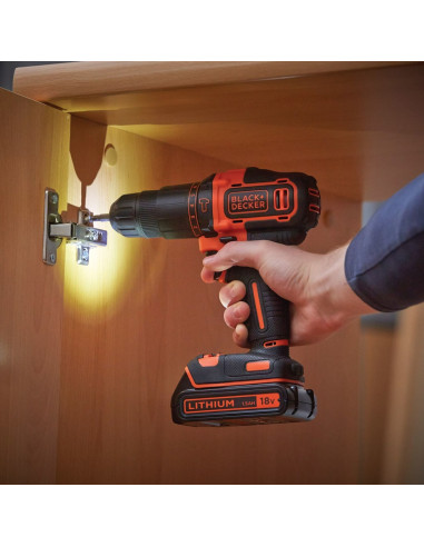 Black & Decker Bdchd18Kb-Qw Wiertło Czarny, Pomarańczowy