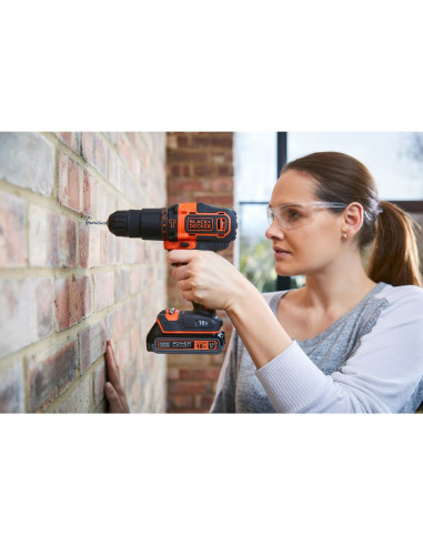 Black & Decker Bdchd18Kb-Qw Wiertło Czarny, Pomarańczowy