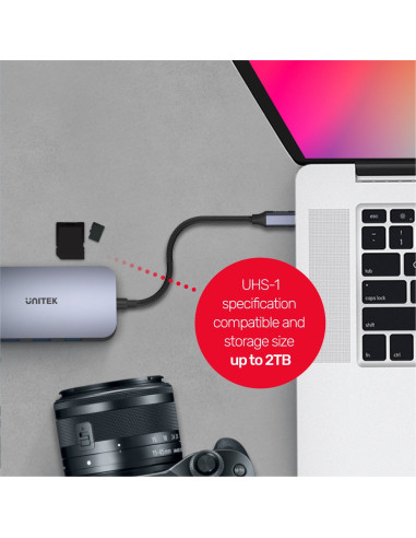 Unitek D1071A Hub I Koncentrator Usb 3.0 Superspeed 5 Gb/S Srebrny