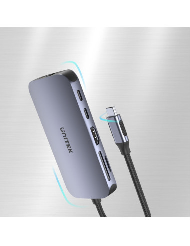 Unitek D1071A Hub I Koncentrator Usb 3.0 Superspeed 5 Gb/S Srebrny