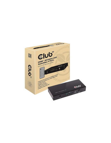 Club3D Hdmi 2.0 Uhd Switchbox 4 Ports