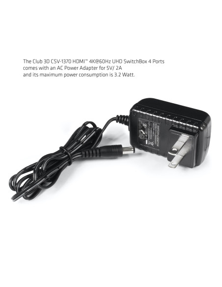 Club3D Hdmi 2.0 Uhd Switchbox 4 Ports