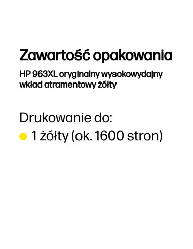 Tusz Hp 963Xl High Yield Yellow