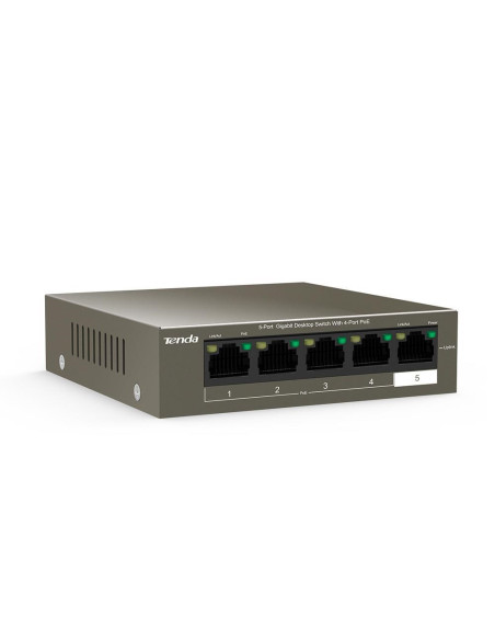 Tenda Teg1105P-4-63W-Eu Łącza Sieciowe Gigabit Ethernet (10/100/1000) Obsługa Poe Szary