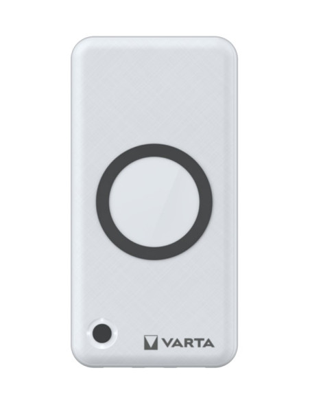 Varta 57908 101 111 Bank Mocy Litowo-Polimerowy (Lipo) 15000 Mah Bezprzewodowe Ładowanie Biały