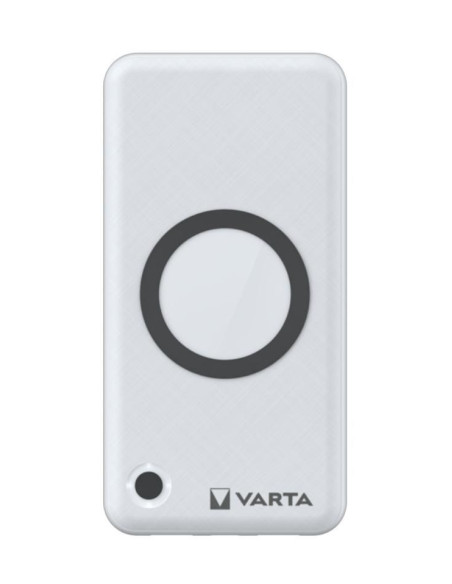 Varta 57908 101 111 Bank Mocy Litowo-Polimerowy (Lipo) 15000 Mah Bezprzewodowe Ładowanie Biały
