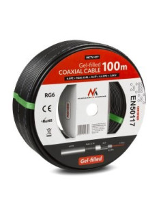 Maclean Kabel Przewód Koncentryczny Żelowany Satelitarny Rg6 100M 1.0Cu+4.6Fpe+Al/P+96*0.12Al+6.8Pe Mctv-477