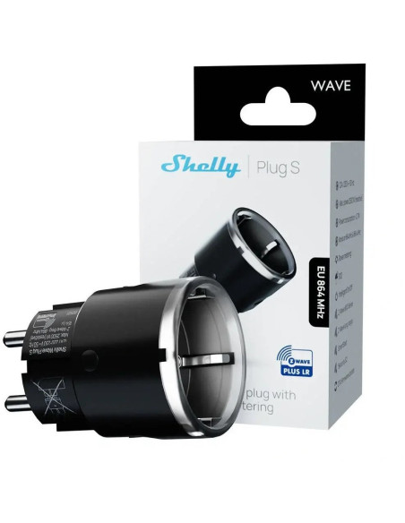 Shelly Wave Plug S - Z-Wave 800 Inteligentne Gniazdo Black