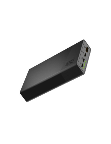 Green Cell Powerbank Powerplay 20S Czarny 20000Mah 22,5W 3X Usb-C Pd 1X Usb-A