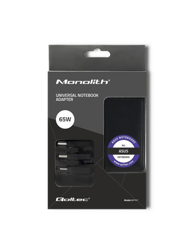 Qoltec Zasilacz Specjalizowany Do Asus | 65W | 3 Wtyczki