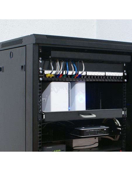 Qoltec Patch Panel Do Szaf Rack 19" | 24 Porty | 1U | Utp | Czarny