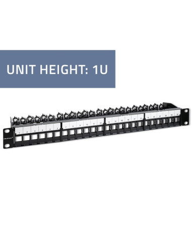 Qoltec Patch Panel Do Szaf Rack 19" | 24 Porty | 1U | Utp | Czarny